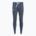 Pantaloni Under Armour Rival Fleece Joggers da donna, grigio/bianco/bianco, downpour 3
