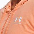 Under Armour donna Rival Terry FZ Felpa con cappuccio arancione scuro/bianco 3