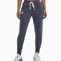 Pantaloni Under Armour Rival Fleece Joggers da donna, grigio/bianco/bianco, downpour