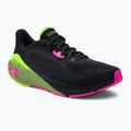 Under Armour Hovr Machina 3 uomini scarpe da corsa nero / lime surge / rosa ribelle
