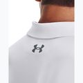 Polo Under Armour Matchplay da uomo, bianco/grigio 4