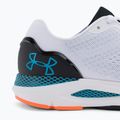 Under Armour Hovr Sonic 6 uomini scarpe da corsa bianco / nero / blu surf 9