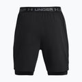 Pantaloncini da allenamento Under Armour Vanish Woven 2In1 Sts da uomo nero/nero/grigio campo 2