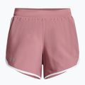 Pantaloncini da corsa Under Armour Fly By 2.0 donna rosa elisir/bianco/riflettente 5