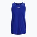 Under Armour Baseline Cotton Tank - maglia da basket da uomo bianca e reale 3