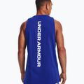 Under Armour Baseline Cotton Tank - maglia da basket da uomo bianca e reale 2