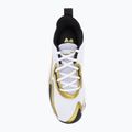 Under Armour Spawn 5 scarpe da basket bianco/nero/oro metallizzato 6