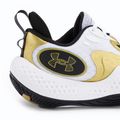 Under Armour Spawn 5 scarpe da basket bianco/nero/oro metallizzato 8