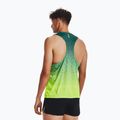 Under Armour Rush Cicada Singlet Uomo canotta da corsa coastal teal/lime surge 2
