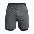 Pantaloncini da allenamento Under Armour da uomo Vanish Woven 2in1 Sts pitch grigio/nero/nero