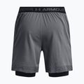 Pantaloncini da allenamento Under Armour da uomo Vanish Woven 2in1 Sts pitch grigio/nero/nero 2