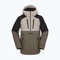 Giacca da snowboard Volcom Brighton Pullover da uomo color kaki scuro