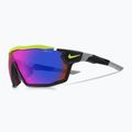 Occhiali da sole Nike Show X Rush nero opaco/colore campo