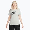 Maglietta Nike Sportswear Club Essentials Logo donna grigio scuro erica/nero