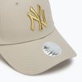 Cappello da baseball New Era Metallic Logo 9Forty New York Yankees donna beige chiaro 3