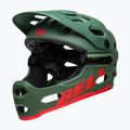 Casco da bici Bell Full Face Super 3R MIPS verde scuro opaco/infrarossi