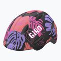 Casco da bici per bambini Giro Scamp Integrated MIPS nero opaco floreale 7