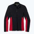 Uomo Smartwool Merino Sport 1/4 Zip termico a maniche lunghe nero/rosso ritmico 4