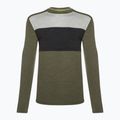 Smartwool Classic Thermal Merino Colorblock Crew Uomo in scatola manica lunga termica invernale muschio