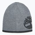 Berretto invernale da uomo Timberland Reversible Logo Beanie grigio chiaro heather