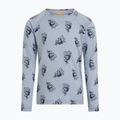 Felpa termica bambini Icebreaker Merino 200 Oasis Crewe Bear Tour Zinc Blue/Aop
