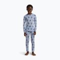 Felpa termica bambini Icebreaker Merino 200 Oasis Crewe Bear Tour Zinc Blue/Aop 9