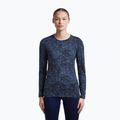 Longsleeve da donna icebreaker Merino 200 Oasis Crewe Moss Bloom navy/dawn/aop