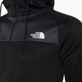 Felpa da trekking da uomo The North Face Reaxion Fleece F/Z Hoodie nero/grigio asfalto 3