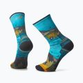 Smartwool Hike Light Cushion Great Excursion Print Calze da trekking blu/giallo SW001987150 4