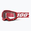 100% Accuri 2 Enduro MTB occhiali da ciclismo neon/rosso/chiaro 5