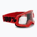 Occhiali da ciclismo 100% Strata 2 rosso/chiaro per uomo
