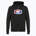 Felpa da uomo con cappuccio 100% Official con zip in pile nero 3