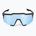 100% Speedcraft Occhiali da sole a specchio multistrato nero opaco/azzurro iper 4