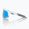 100% Speedcraft occhiali da sole a specchio multistrato bianco opaco/azzurro 3