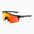 100% Speedcraft XS soft tact nero/rosso iperspecchio occhiali da sole multistrato