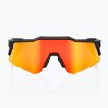100% Speedcraft XS soft tact nero/rosso iperspecchio occhiali da sole multistrato 2