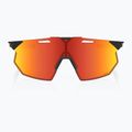 Occhiali da sole 100% Hypercraft SQ soft tact nero/rosso iprico a specchio multistrato 2
