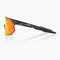 Occhiali da sole 100% Hypercraft SQ soft tact nero/rosso iprico a specchio multistrato 3