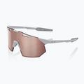 100% Hypercraft Occhiali da sole SQ grigio pietra opaco/ argento iper-cremisi a specchio