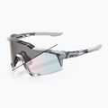 100% Occhiali da sole Speedcraft lucidi grigio traslucido/fotocromie a specchio oro rosa