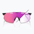100% Hypercraft SQ occhiali da sole neri lucidi/fotocromatici a specchio viola 8