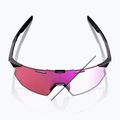100% Hypercraft SQ occhiali da sole neri lucidi/fotocromatici a specchio viola 10