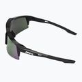 100% Speedcraft SL occhiali da sole neri lucidi/ iper polarizzati a specchio color lavanda 5