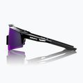 100% Speedcraft SL occhiali da sole neri lucidi/ iper polarizzati a specchio color lavanda 4