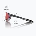 Occhiali da sole 100% Hypercraft SQ gloss light grey/rose gold mirror photochromic 2