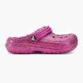 Crocs Classic Foderato Glitter Clog fucsia divertimento/multi infradito per bambini 3