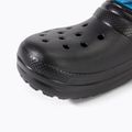 Crocs Classic foderato Spray Dye Boot Bambini stivali da neve nero/multi 7