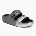 Crocs Classic Cozzzy Glitter Sandal nero/argento infradito