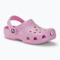 Crocs Classic Glitter Clog fenicottero infradito per bambini 2