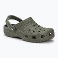 Infradito Crocs Classic Crocskin oliva polveroso 2